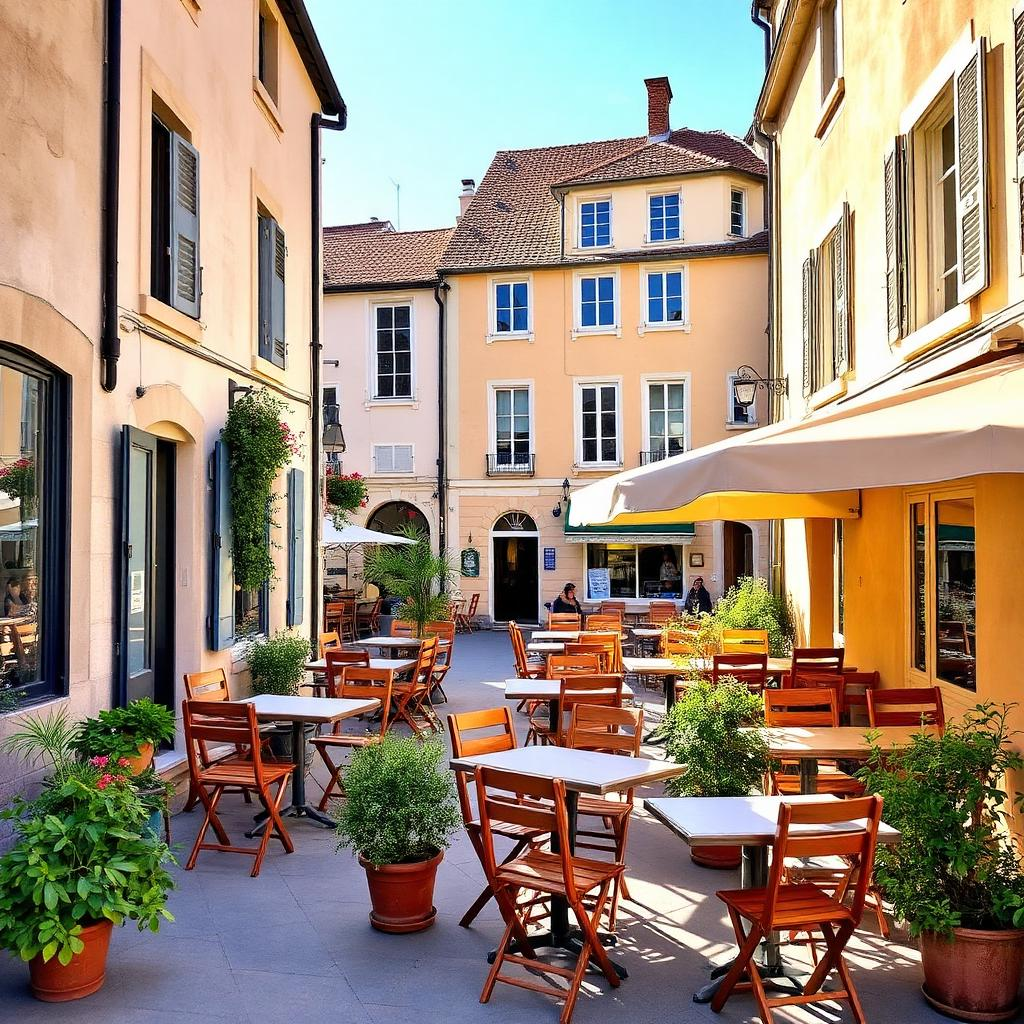 La terrasse du 3 bis sur la place de Trino